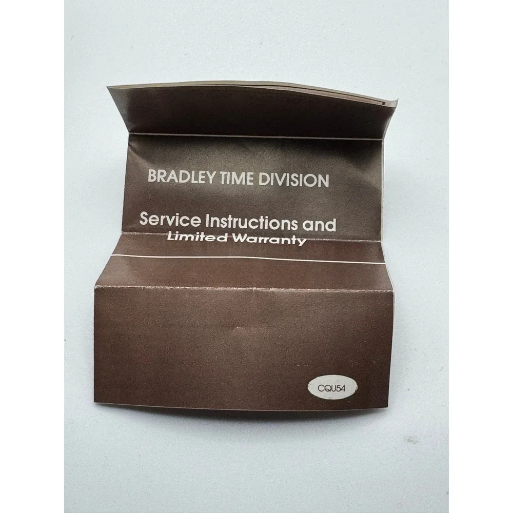 Vintage Mickey Mouse Wrist Watch Bradley Time Division Black‎ Leather Strap
